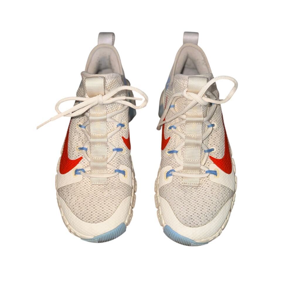 Nike Free Metcon 3 White University Red Blue Training Shoes Sneakers Womens Sz9